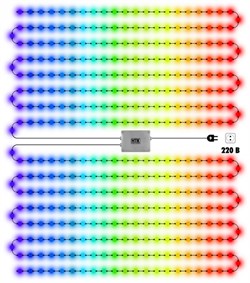 3D гирлянда 600 шариков 1 линия 140 метров (IP54) 18289